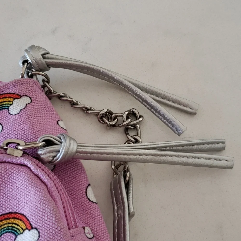 Girls Pink Small Rainbow Theme Purse